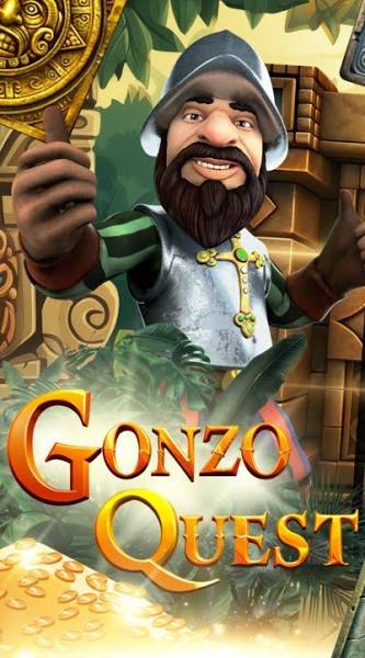 Gonzo's Quest on mobile phone – slot reels in portrait mode